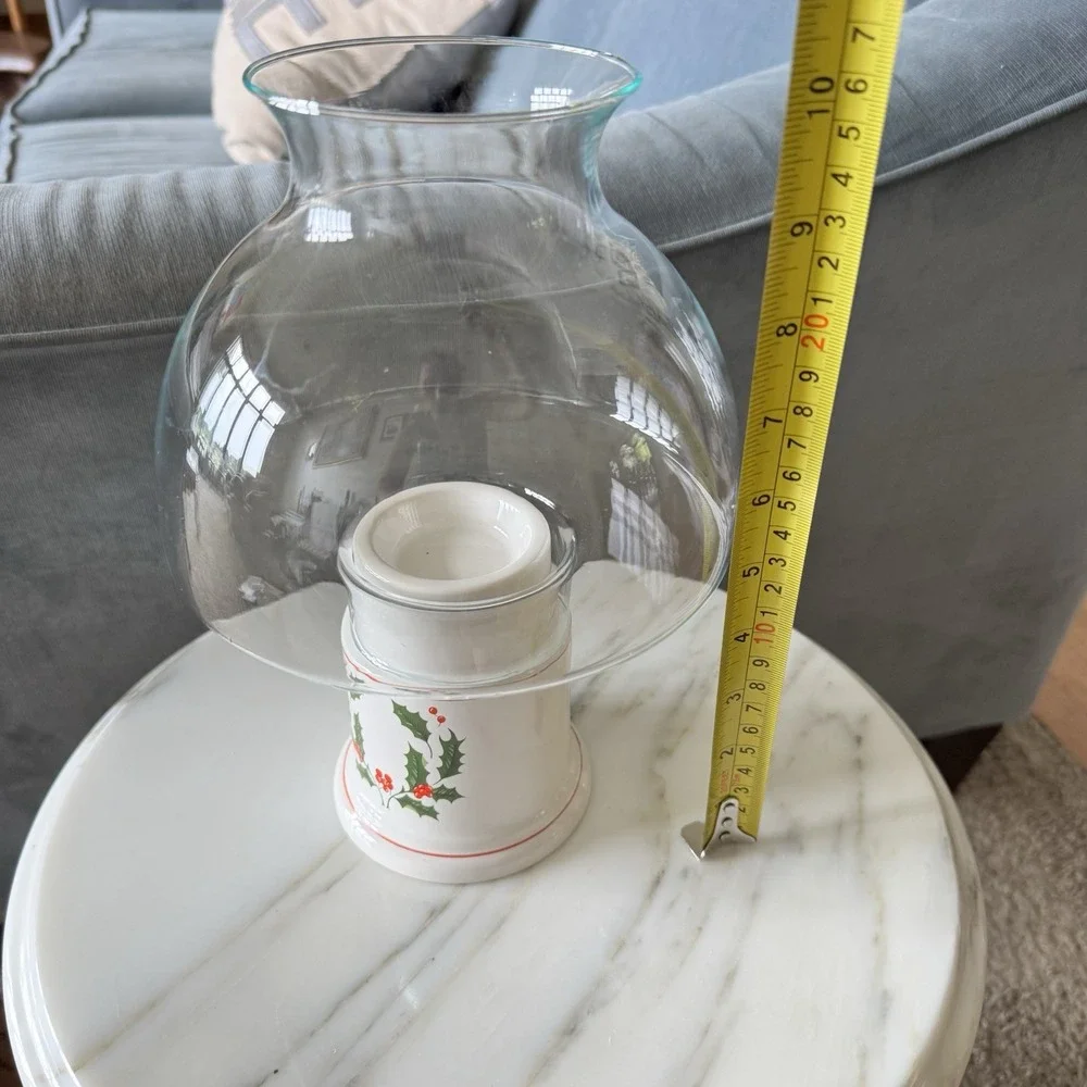 Vintage Christmas Classique Hurricane Lamps #14-7979 by Jay Import Co